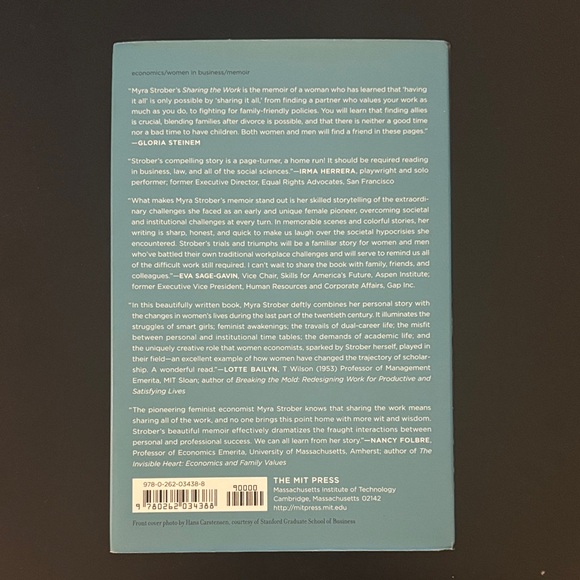 Sharing the Work by Myra Strober - Black Cover - Picture 2 of 2